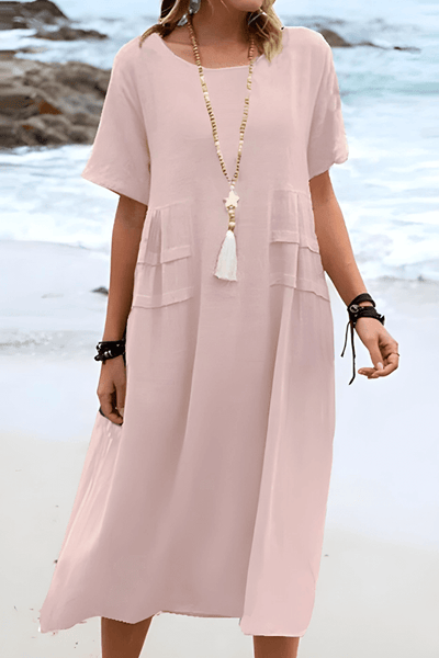 Eloise | Abito estivo in lino da donna con tasche - Traspirante e casual