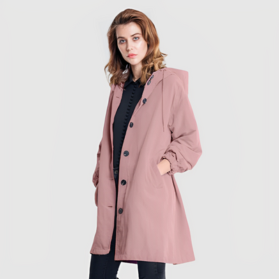 Imperméable classique à capuche pour femmes