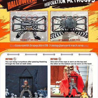 TerrorBone - Halloween için hareket algılayıcılı çığlık atan iskelet - Dış mekan için korkutucu aksesuar
