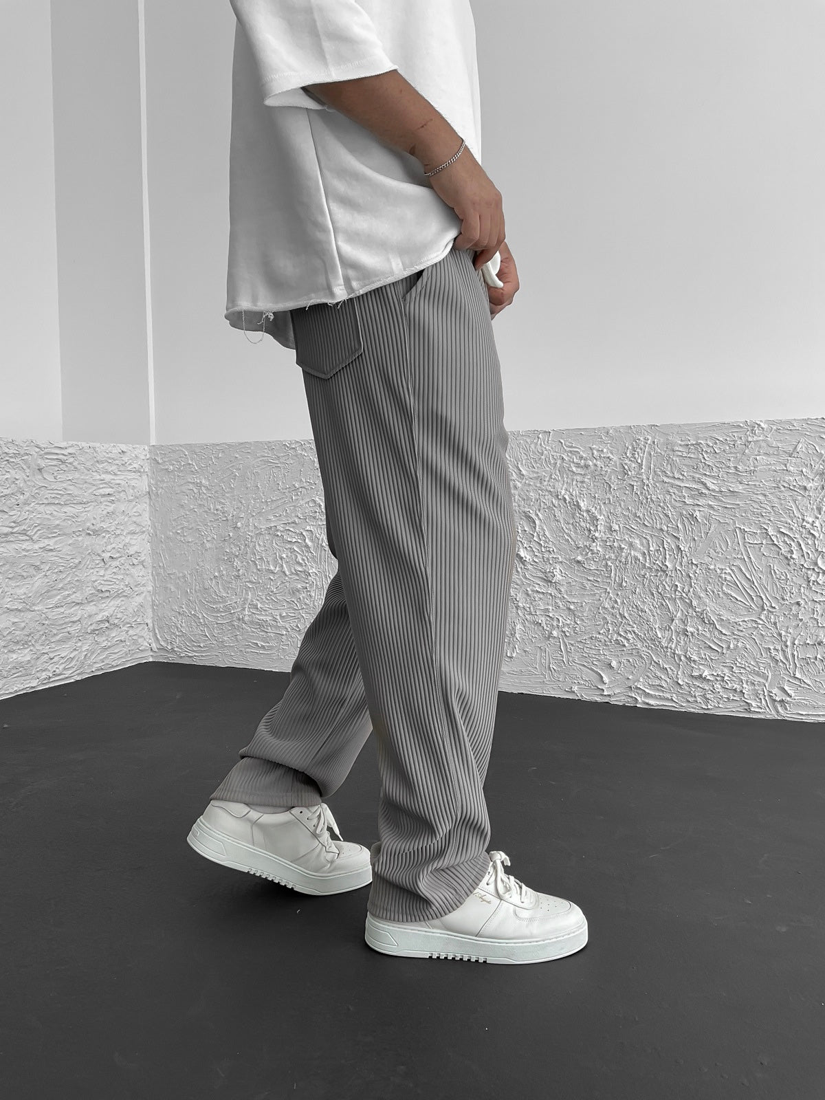 Mueler-mode | Pantalones cómodos de spandex acanalado