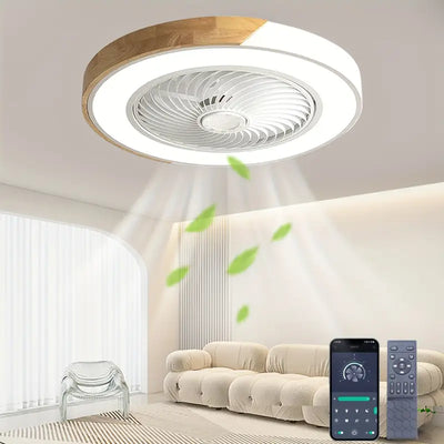 Luz de ventilador de techo - Iluminación LED silenciosa con ventilador y control remoto