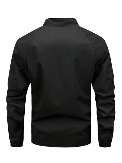 Daan | Black men's jacket with stand-up collar