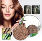 Shampoing solide anti-chute cheveux, avant-après, femme aux cheveux brillants, ingrédients naturels, soin capillaire efficace, cuir chevelu sain.