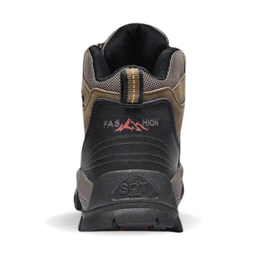 Outdoor Leather Boots Waterproof Hiking Shoes Green