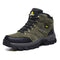 Outdoor Leather Boots Waterproof Hiking Shoes Green