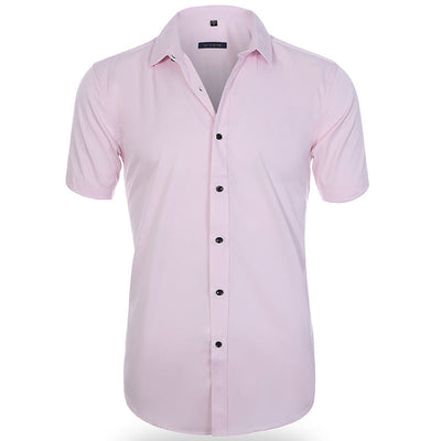 Camisa de manga corta transpirable y sin arrugas para hombre.