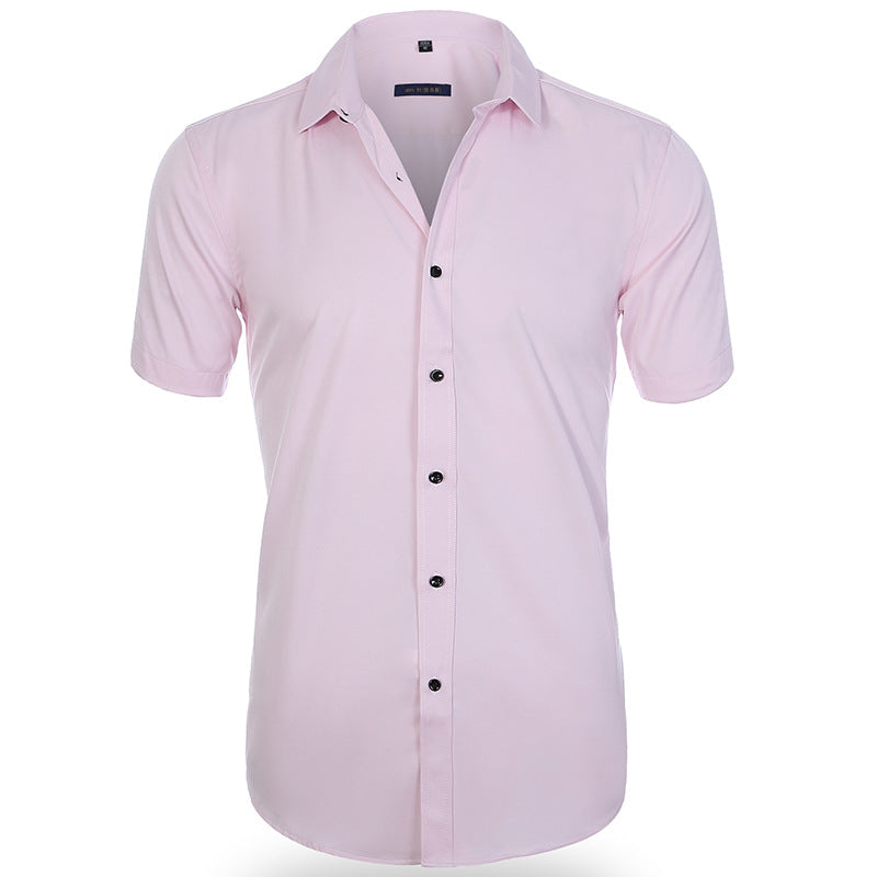 Camisa de manga corta transpirable y sin arrugas para hombre.