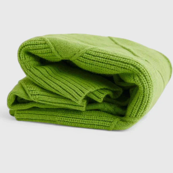 Striktrøje til kvinder med tekstureret mønster | Høj hals | Blød og behagelig til efterår og vinter