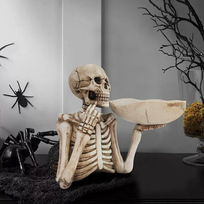 GhoulBowl | Reçine kafatası kase - Gotik iskelet dekorasyonu Cadılar Bayramı