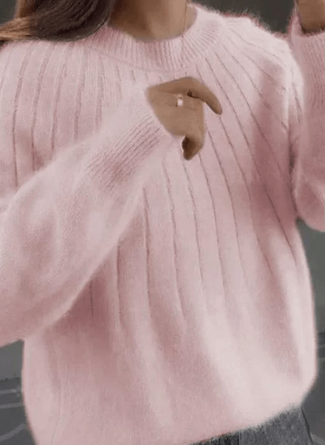 Pulover albastru din lână pentru femei