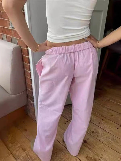 Gabrielle - Pantalones anchos con rayas verticales