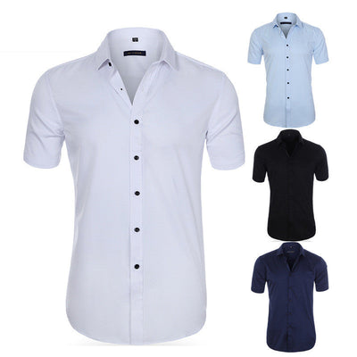 Camisa de manga corta transpirable y sin arrugas para hombre.