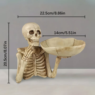 GhoulBowl | Reçine kafatası kase - Gotik iskelet dekorasyonu Cadılar Bayramı