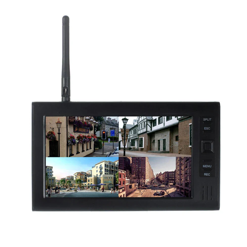 Caméra de sécurité sans fil - Moniteur 7" et vision nocturne extérieure