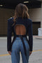 EDJANE | blazer con espalda abierta