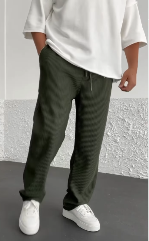Mueler-mode | Pantalones cómodos de spandex acanalado