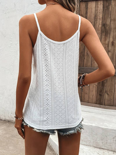 Chemise d'été à bretelles spaghetti et col en V pour femme – Légère et élégante