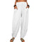 Zinzi - Pantalones harén casuales de algodón y lino