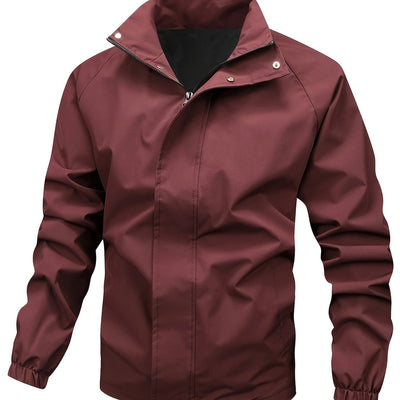 Daan | Black men's jacket with stand-up collar