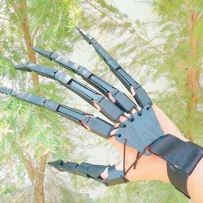 CreepaClaw - 3D可動指エクステンション - ハロウィン用可動クロー付きコスプレハンドアクセサリー