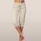 Liora - Pantalones capri con cordón 