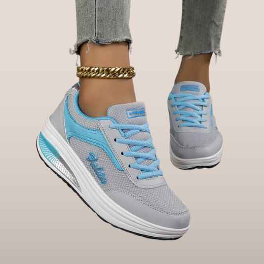 Kilehælkurver med grafisk trykk for kvinner – Lynmønster og kilehælsåle