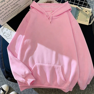 Sweat à capuche femme - Coupe oversize - Polaire - Poche kangourou - Bordures côtelées - Style décontracté