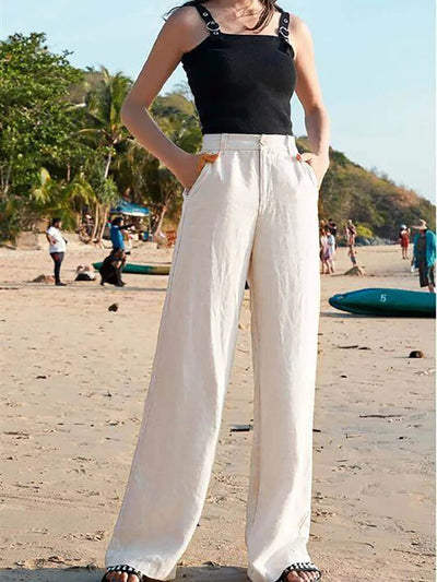 Noemi | Pantalones anchos de lino para un look casual