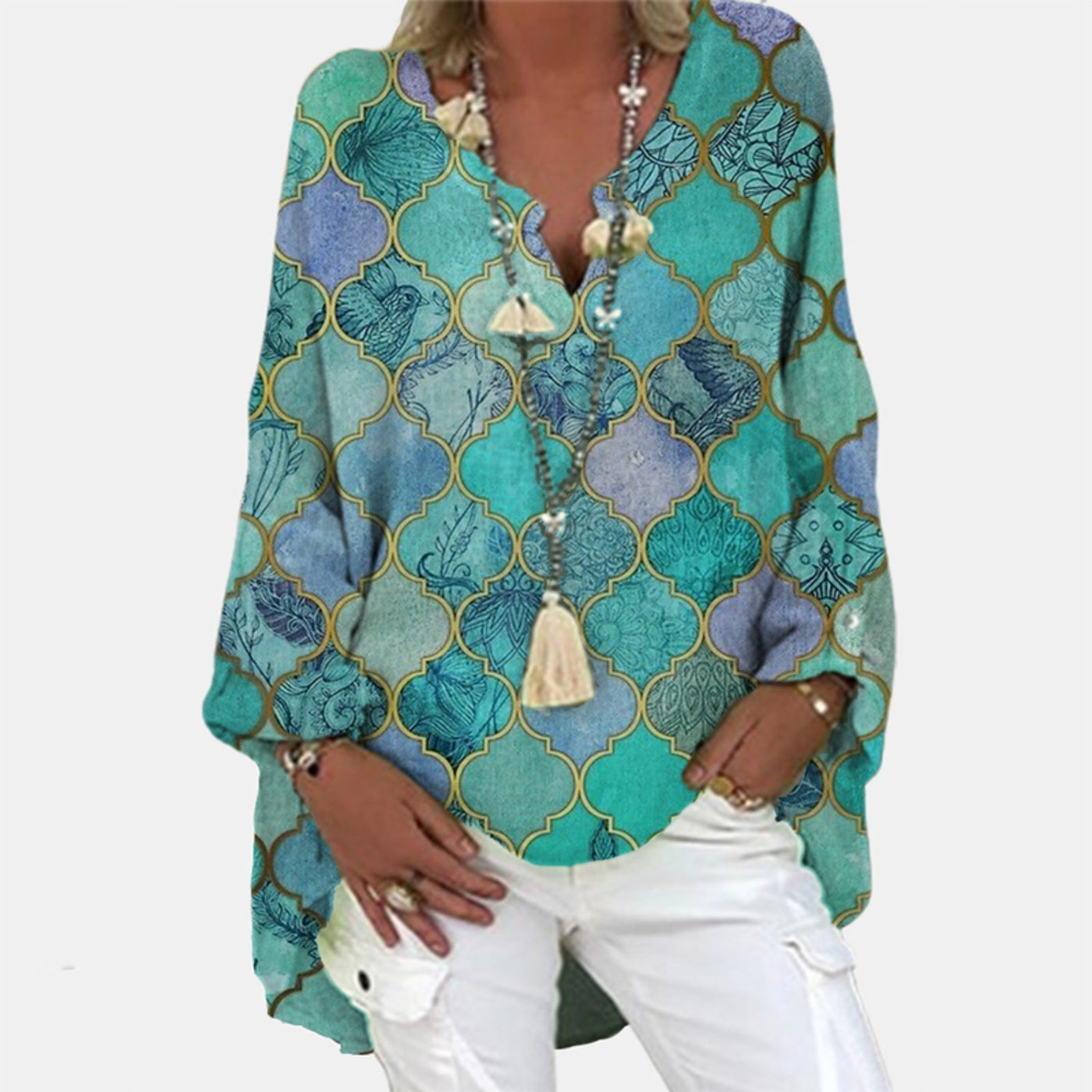 Natalia - Blusa de lino para mujer - Corte elegante y cómodo