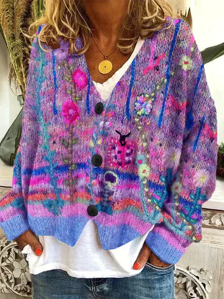 Octani | Cárdigan retro para mujer