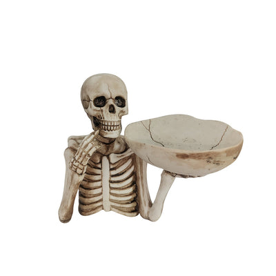 GhoulBowl | Reçine kafatası kase - Gotik iskelet dekorasyonu Cadılar Bayramı