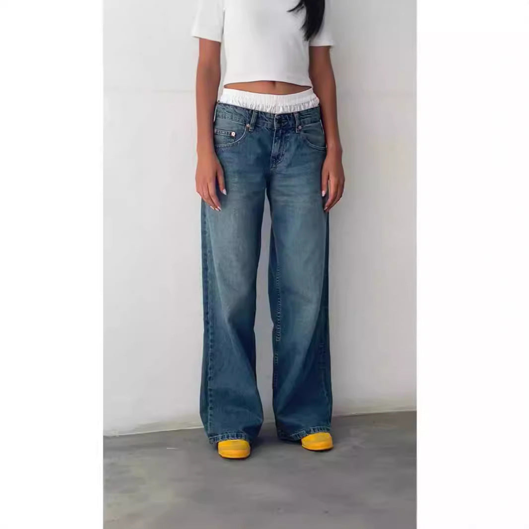 Jasmine - Pantalones vaqueros anchos para mujer