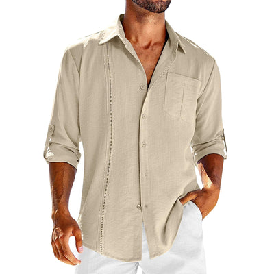 Donato - Camisa informal de manga larga