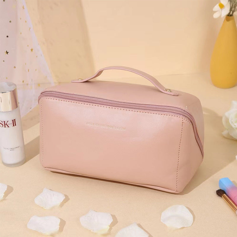 Borsa porta cosmetici da viaggio portatile in PU