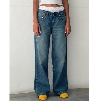 Jasmine - Pantalones vaqueros anchos para mujer