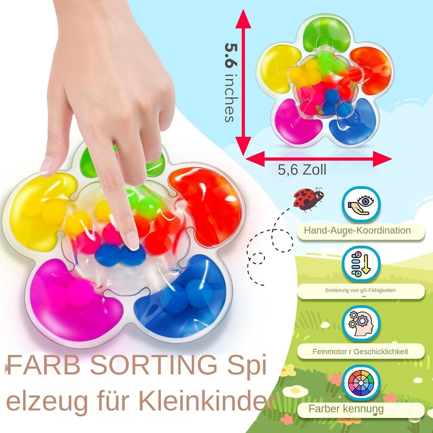 Juguetes sensoriales Montessori para clasificar colores