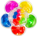 Jouet sensoriel pop it multicolore en forme de fleur, avec bulles colorées pour soulagement du stress et stimulation tactile. Accessoire anti-stress populaire.
