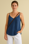 Top de verano sin mangas para mujer: estilo lino con cuello en V y tacto ligero.