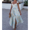 Vestido de verano para mujer | Estilo bohemio | Sin mangas y largo | Estampado floral