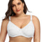 Sujetador con aros para mujer | Tallas grandes y cobertura completa | Bralette sin relleno | Spandex