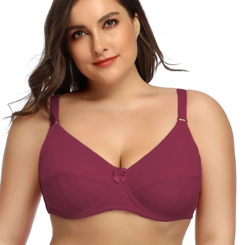 Sujetador con aros para mujer | Tallas grandes y cobertura completa | Bralette sin relleno | Spandex