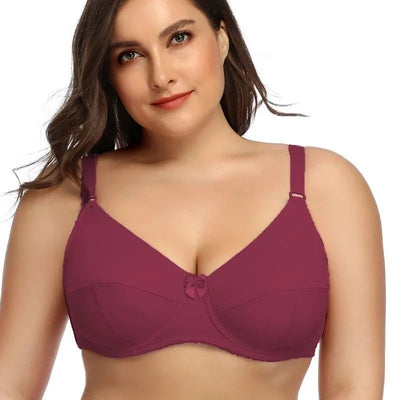 Sujetador con aros para mujer | Tallas grandes y cobertura completa | Bralette sin relleno | Spandex