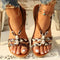 Sandalias de mujer | Estilo boho de verano | Suela suave y tacón de cuña bajo | Diseño floral