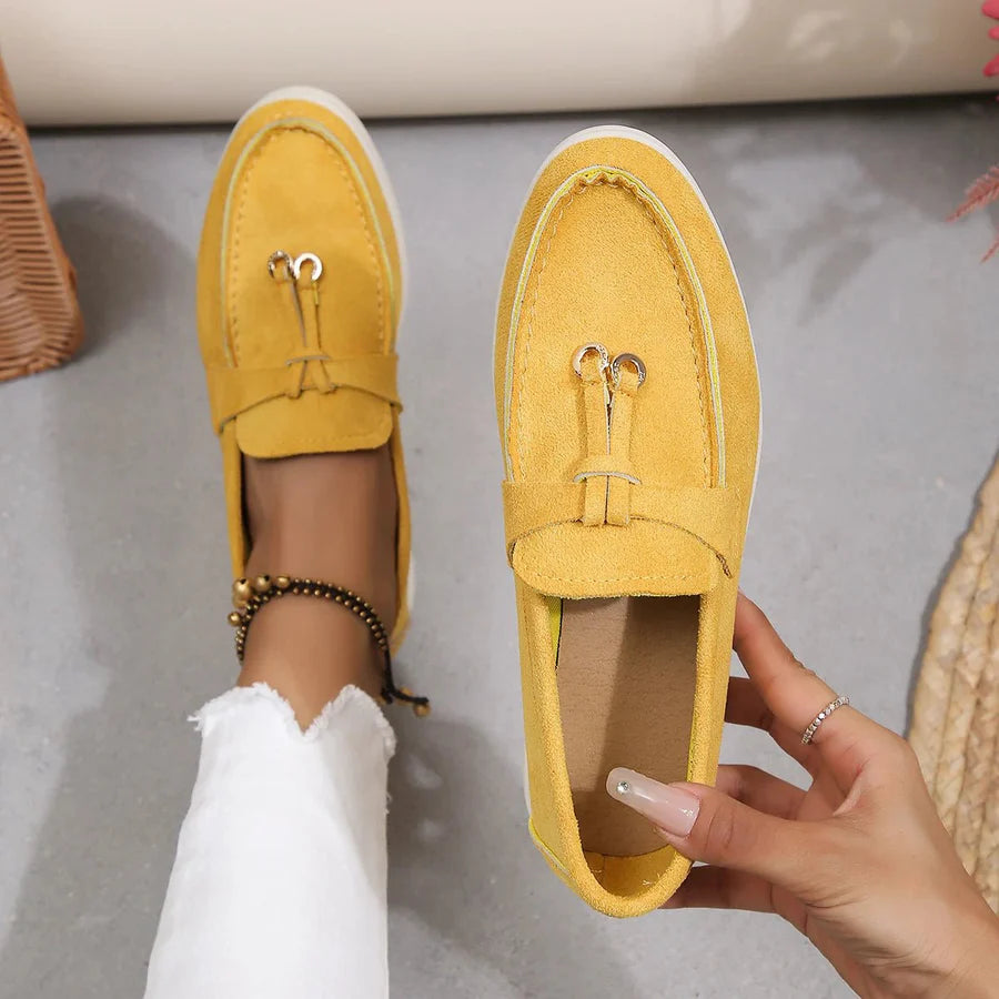Mocasines para mujer | Diseño sin cordones | Cómodos y elegantes | Piel sintética y estilo clásico