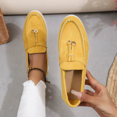 Mocasines para mujer | Diseño sin cordones | Cómodos y elegantes | Piel sintética y estilo clásico