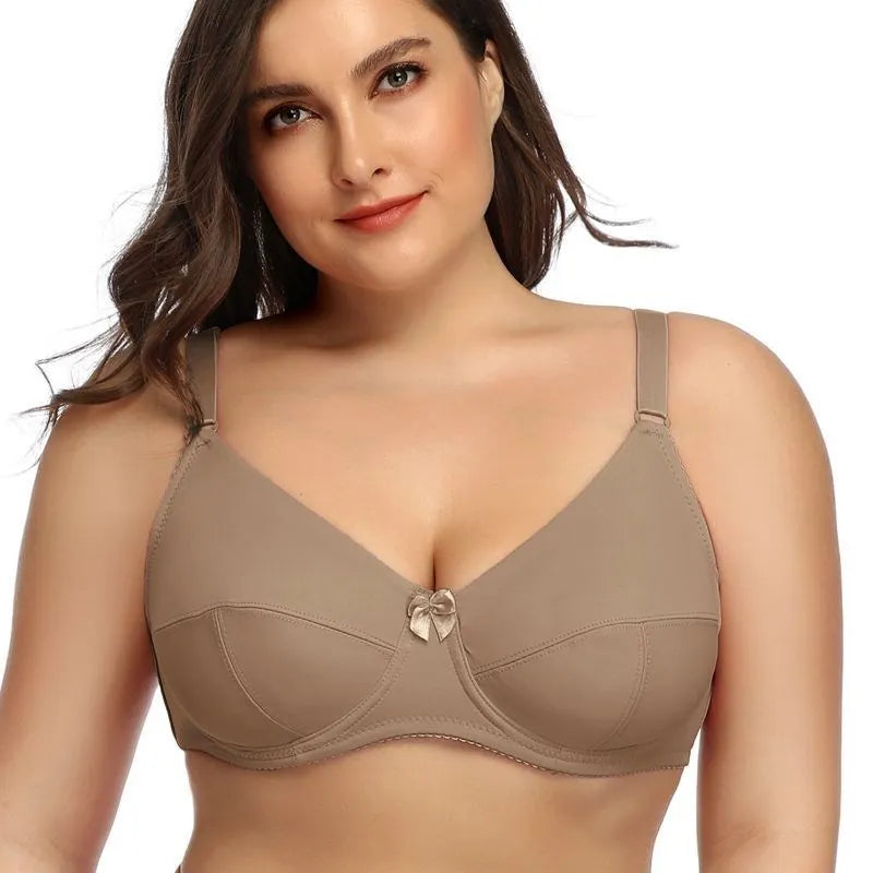 Sujetador con aros para mujer | Tallas grandes y cobertura completa | Bralette sin relleno | Spandex