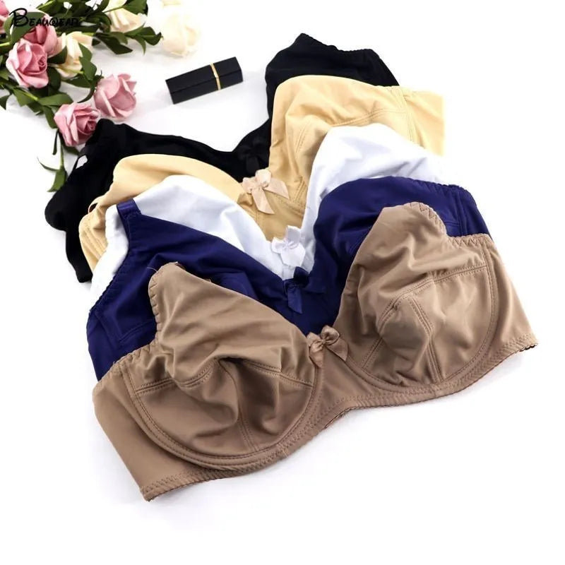 Sujetador con aros para mujer | Tallas grandes y cobertura completa | Bralette sin relleno | Spandex