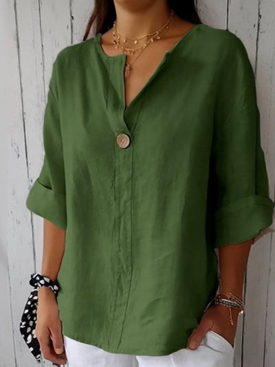 Blusa Fredrika Elegante de Lino para Mujer