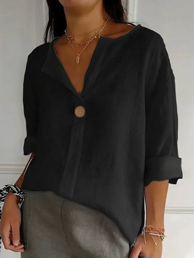 Blusa Fredrika Elegante de Lino para Mujer