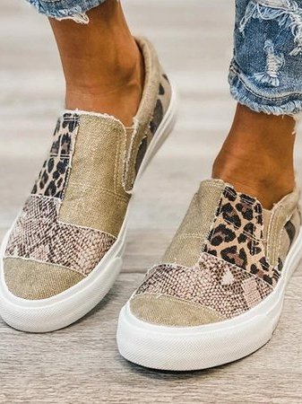Ginebra | Zapatos de lona con estampado animal